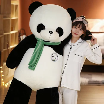 1 BUC 80/100cm Drăguț Dimensiuni Uriașe Panda de Pluș Jucării Minunat Moale Animale de Perna Umplute Păpuși Perna de Dormit pentru Copii Fete Cadou