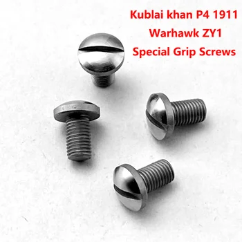 1 Set din Oțel Inoxidabil Personalizate Mânere Șuruburi pentru Kublai Khan P4 1911 Warhawk ZY1 Lemn Garda Mâner Șurub DIY Face Reparații Accesorii