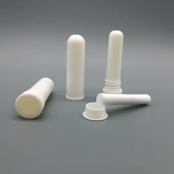 10 seturi/lot alb Nazale Inhalatoare Gol pentru Ulei Esential, Nazal, Inhalatorul cu bastoane de bumbac de înaltă calitate fitile