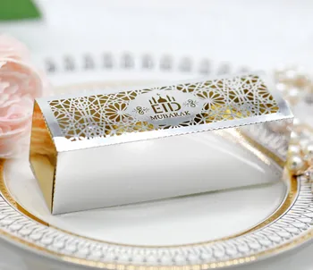 100BUC Islamice Eid Cutie de Bomboane Ramadan EID Argint Nunta de Ciocolata Festivalul de Carton Gros