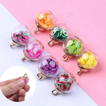 10buc Cristal Colorate de sticlă Transparentă mingea Farmece Plastic paiete Cercei pandantiv Pentru a Face Bijuterii DIY Colier Accesorii