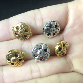 10buc rotund de flori perforare margele Spacer Conectori pentru a face bijuterii DIY manual brățară colier accesoriu material