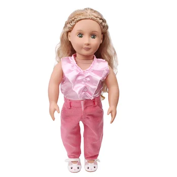 18 Inch American Doll Fete Haine de Moda Costum Roz Nou-nascuti Jucarii pentru Copii Accesorii se Potrivesc 40-43 Cm Băiat Păpuși c642