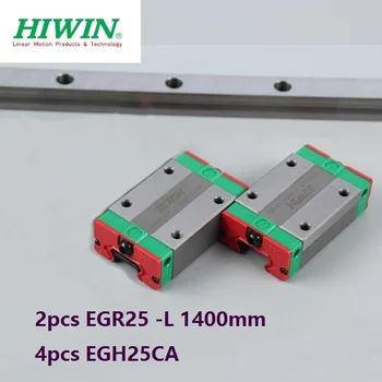 2 buc origial Hiwin feroviar EGR25 -L 1400mm ghidaj liniar + 4buc EGH25CA transportul blocuri pentru CNC router