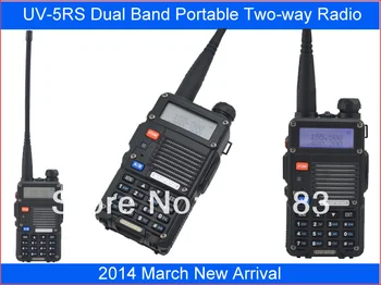 2014 Nou!Baofeng UV-5RS 136-174MHz & UHF400-520MHz Dual Band, 5W/1W 128CH FM 65-108MHz cu acces Gratuit la Cască Portabil Doi-way Radio