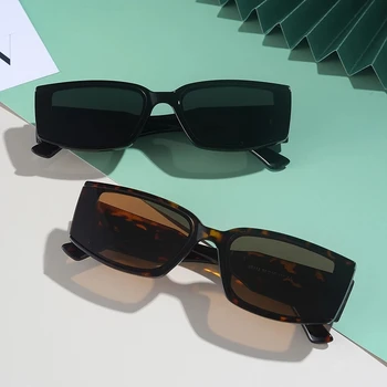 2021 Moda Retro Clasic Dreptunghiular ochelari de Soare pentru Femei Brand Cool Design ochelari de Soare de Culoare Număr