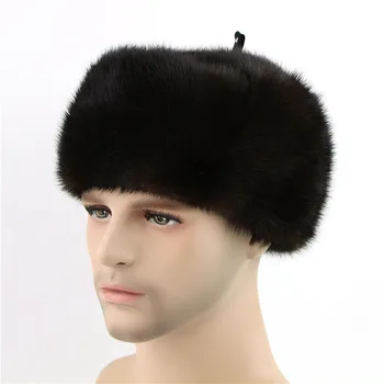 2021new bărbați întreg autentic nurca blană pălărie pentru a păstra cald de înaltă calitate, lucrate manual bombardier Lei Feng pălărie de protecție pentru urechi
