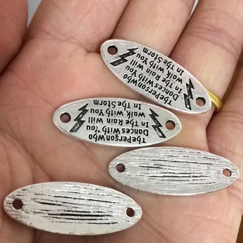 20buc 13*33mm DIY Accesorii Bijuterii Antice litere cuvinte în limba engleză talisman pentru bratara conector manual DIY găsirea