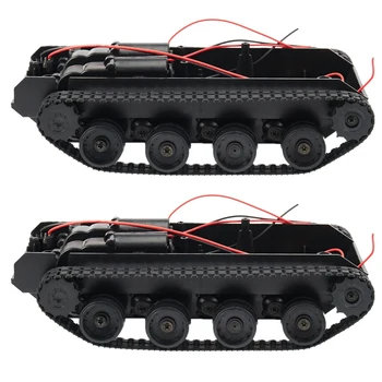 2X Rc Rezervor Inteligent Robot Tank Car Chassis Kit de Cauciuc Piesa Șenile Pentru Arduino 130 Motor Diy Robot de Jucarii Pentru Copii