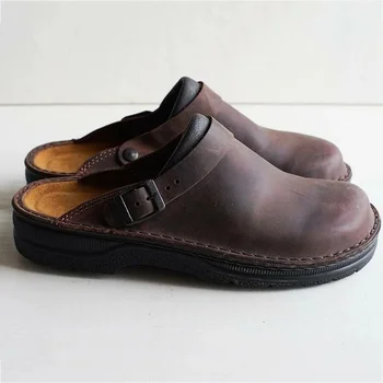 38-48 2022 Vara Casual si Confortabil din Piele, bombeu Poliuretan Pantofi pentru Bărbați Sandale Interior Nișă de Moda Pantofi pentru Bărbați