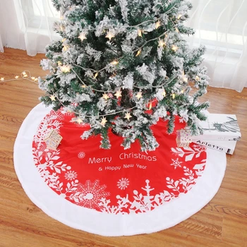 48 inch Roșu de Pom de Crăciun Fusta cu Fulg de nea de Anul Nou, Decoratiuni de Craciun pentru Casa Decoratiuni pentru Pomul de Crăciun Navidad