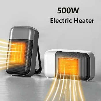 500W Ventilator Electric de Încălzire Spațiu mai Cald PTC de Încălzire Rapidă Ventilator 220V Mini-Birou, Dormitor Desktop Portabil Radiator Acasă Încălzitoare de Aer