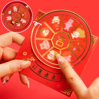 6Pcs Rotativ Iepure Plicuri Roșu de Anul 2023 Stil Chinezesc Noroc de Bani Buzunarele Copii Festivalul de Primăvară Cadou Geanta An Nou Fericit