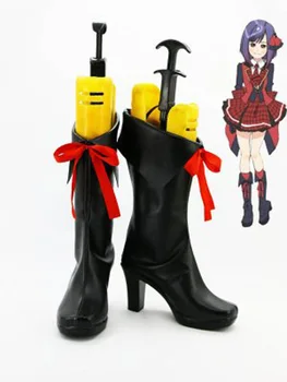 AKB0048 Atsuko Maeda 13 Negru Cosplay Pantofi Cizme Pentru Femei Adulte Tocuri inalte Cosplay Cizme Personalizate