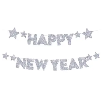 An Nou Fericit Banner Consumabile Partid Sclipici Argintiu Fundal De Anul Nou Banner 2023 An Nou Fericit Decoratiuni
