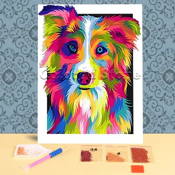 Animale de Desene animate Câine DIY Complet Pictura Mozaic Broderie Kit Complet Casa Decor de Crăciun Cadou Creativ Art Hobby-uri