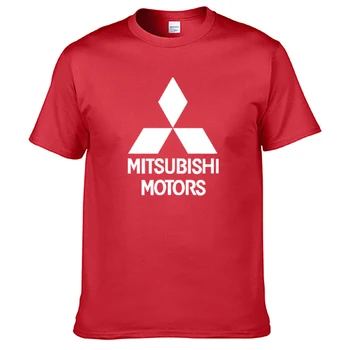 Barbati Maneca Scurta Auto Mitsubishi Logo T-shirt casual de Vara de sex masculin culoare solidă Bumbac Tricouri Moda Harajuku Haine Barbati X