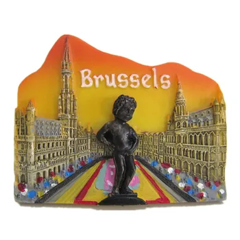 Belgia Magnet De Frigider Suveniruri Bruxelles, Grand Place, Manneken Pis Frigider Autocolante Magnetice