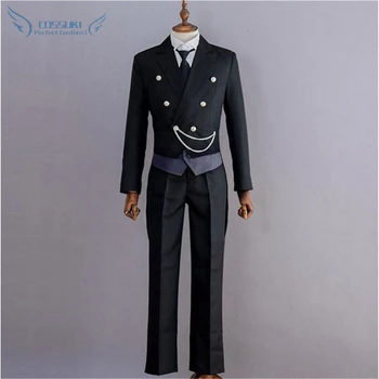 Black Butler Sebastian Michaelis Kuroshitsuji Cosplay Costum , Perfect Personalizat Pentru Tine !