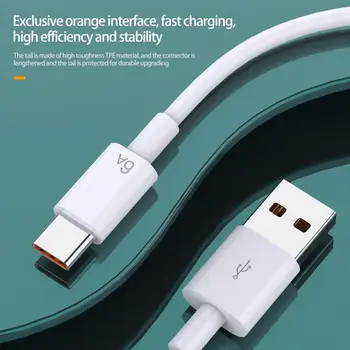 Cablu de date de Înaltă rezistență Anti-lichidare de Ieșire 12V 6A 1 Metru/USB Tip-C Cablu de Date pentru Xiaomi pentru Huawei pentru OPPO pentru Android