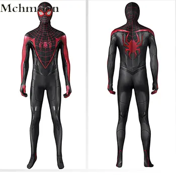Carnaval de Halloween Petrecere de Joc Spider PS5 Miles Morales Cosplay Costum de super-Erou Masca de Imprimare 3d Salopeta