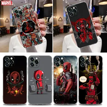 Caz clar de Telefon Pentru Apple iPhone 13 12 11 mini Pro Max XS X XR 7 8 6 6s Plus SE 3 2020 Moale CoverDeadpool Marvel Avengers