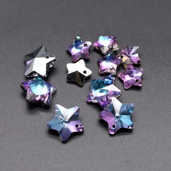 Cinci stele a subliniat Fatetate de Cristal Margele de Sticla inima Forma de fluture de Culoare Margele de Sticla Pentru a Face Bijuterii DIY Cercei Colier