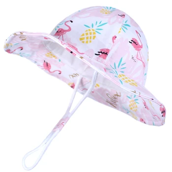 Connectyle Copii Copil Pălărie de Protecție Sun Desene animate Drăguț Bumbac Reglabil Si Pliabil Vara Găleată Pălărie pentru Fete Baieti 6-8T