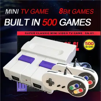 Coolbaby Retro Clasic mini Consola de jocuri Video cu Gamepad-uri de Ieșire AV Construit în 500 de Jocuri Pentru SFC NES Acasă Joc Consola