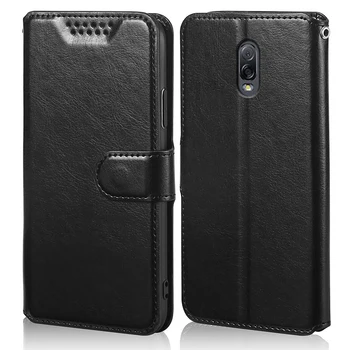 Coque Caz Flip Pentru Samsung Galaxy J7 Plus Piele Piele Telefon KickStand Design Cartelei Capacul Din Spate