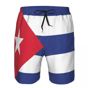 Costume De Baie Barbati Înot Pantaloni Scurți De Plajă, Înot Trunchiuri De Om Cuba Pavilion Costum De Baie Surf Bord Costum De Baie