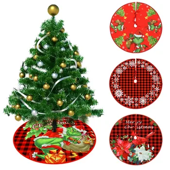 Crăciun Imprimate Fusta Copac Xams Copac Pad Jos Covor De Decorare Crăciun Ornament Petrecere De Anul Nou Decor Acasă Navidad