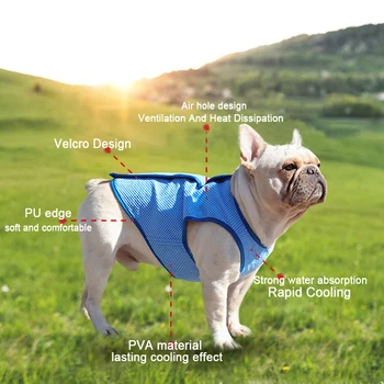 Câine de companie Răcire Vara Vesta Respirabil Tricou Haine de Companie Disipare de Căldură a Răcitorului de Sacou pentru Small Medium Large Dog Accesorii