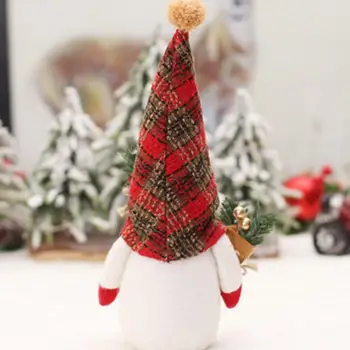 Excelent Xmas Masă Umplute fără Chip Gnome Manopera Amenzii Crăciun Păpușă Umplute Pălărie Tricotate pentru Festival