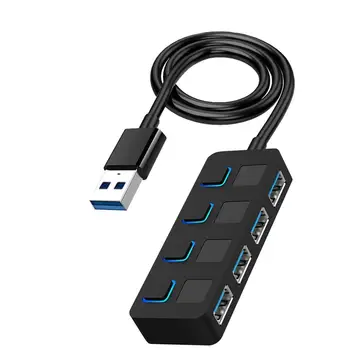 Hub USB 3.0 5Gbps de Mare Viteză Multi USB Splitter Utilizați Adaptorul de Alimentare 4 Porturi Multiple Expander Hub Cu Comutator Pentru PC Accesorii