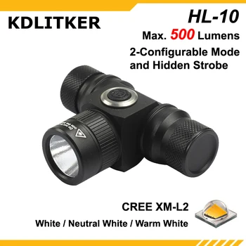 KDLITKER HL-10 Cree XM-L2 3V - 6V 2-Modul Configurabil și Ascunse Stroboscop LED Far ( 1x18650/2xCR123 )