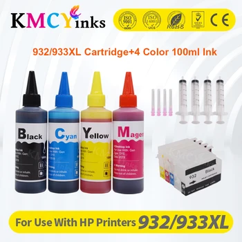 KMCYinks Înlocuire a Cartușului de Cerneală Pentru HP 932 933 pentru hp 6100 6600 6700 7110 7612 7610 imprimanta cu permanent chips-uri +4X100ML de cerneală