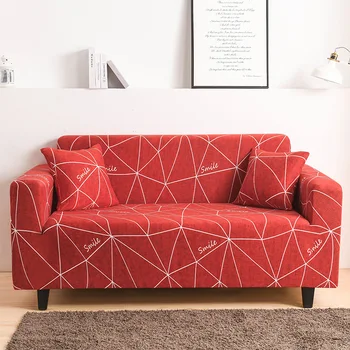 Linii roșii elastic canapea acoperi all-inclusive, canapea extensibilă canapea huse pentru canapele canapele pentru living praf protector