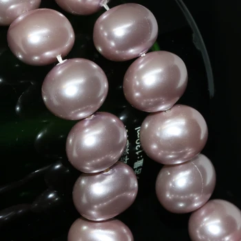 Margele Lanț 13*15mm Naturale Violet Aprox Oval Shell Pearl se Potrivesc Diy Brățară Colier Margele Vrac Bijuterii Fine 15inch B2270