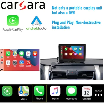 Masina de mere Ecran Pentru Toate Vehiculele Universal Atinge CarPlay de Afișare Wireless, Android auto 7 inch, Portabil HUD AirPlay Mirrorlink