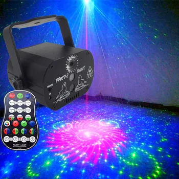 Mini RGB Lumina Disco DJ LED Laser Etapă Proiector Lumina de Partid 60 De Modele de USB Reîncărcabilă Înstelat Lumina Pentru KTV Vacanță DJ Petrecere