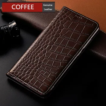 Model crocodil Piele naturala Magnetic Flip Cover Pentru XiaoMi Redmi Nota 11 11T Pro Plus de Cazuri