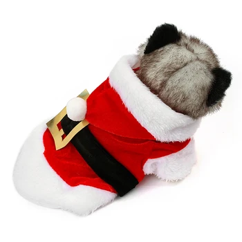 Moș Crăciun Costum de Haine pentru animale de Companie Câini de talie Mică de Iarna Câine Haină cu Glugă Jachete Catelul Pisica Îmbrăcăminte Chihuahua, Yorkie Tinuta