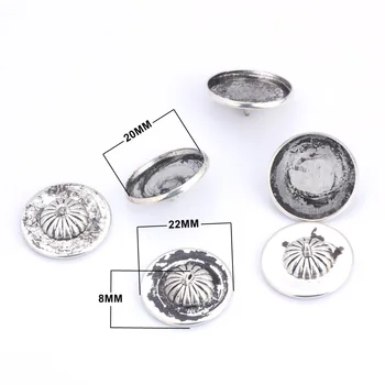 OlingArt 22MM Placare argint Tibetan 6pcs/lot Metal Dovleac catarama Capace de Bijuterii DIY face Conector Capac care Doresc sticla
