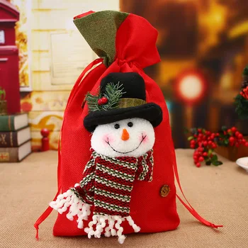 Om de zăpadă, Cerb, Mos craciun Decor Sac De Crăciun Cadou de Crăciun Candy Bag Pandantiv Pentru Saci de Crăciun Xmas Party Aprovizionare enfeite natal