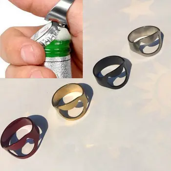 Patru culori din Oțel Inoxidabil Inel Inel în Formă de Sticlă de Bere Deschizător de Bere Bar Instrument F20173241