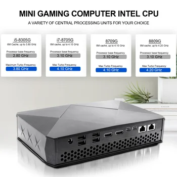 Puternic Mini PC Intel plin Core I7 8809G Procesor AMD placă Grafică Discretă Tv Box PC Gamer