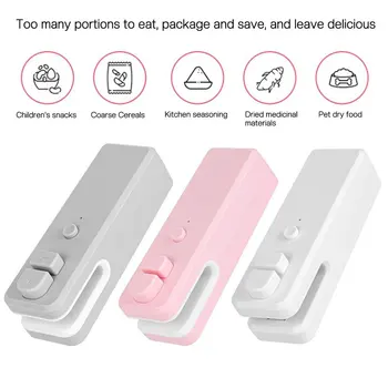 Sealer Căldură 2 In 1 Mini Portabil de Etanșare cu Vid Aparat Portabil USB de Încărcare Alimente Gustare de Depozitare din Plastic de Ambalare Sac de agenți de Etanșare
