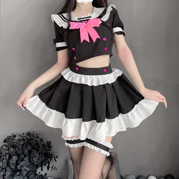 Sexy Maid Dress Lenjerie Costume Femei Adult Erotic Uniforme Fete Tentația De Cosplay Anime Costume Accesorii Kawaii Set