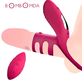 Silicon moale Dual Vibrator Cock Ring Adult Jucarii Sexuale pentru cupluri Penis Penis Inel pentru Sex Ejaculare Întârziată Cockring pentru Bărbați